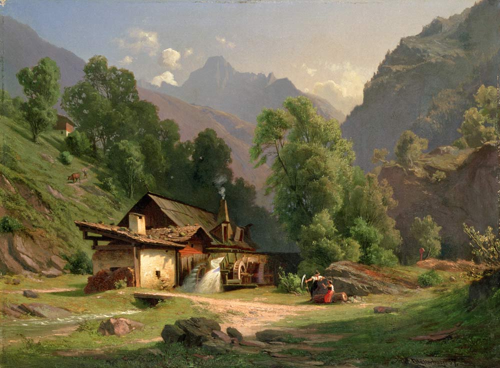 Blacksmith's House in a Valley à Theodor Blatterbauer