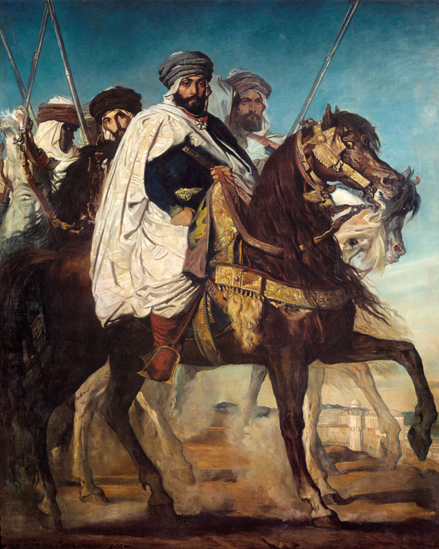 Ali-Ben-Hamet, Caliph of Constantine and Chief of the Haractas, followed by his Escort à Théodore Chassériau