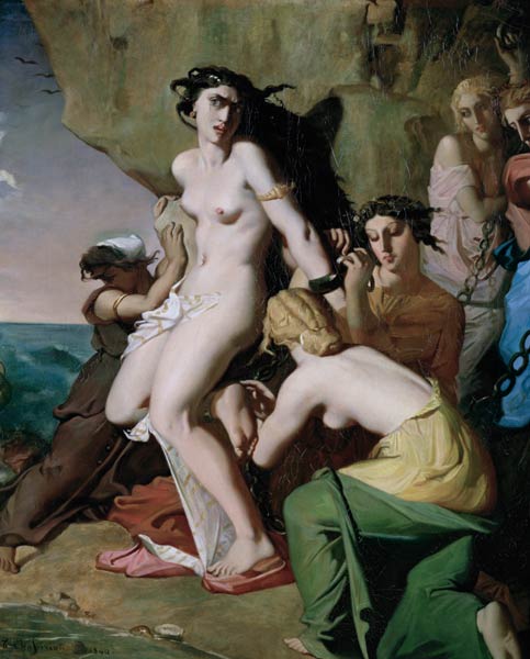 Andromeda Tied to the Rock by the Nereids à Théodore Chassériau