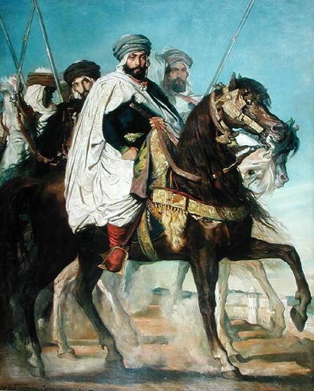 Ali Ben Ahmed, le dernier caliphe de Constantine, avec son entourage aux environs Constantine à Théodore Chassériau