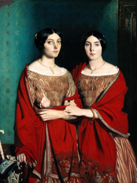 Les deux soeurs de l'artiste. à Théodore Chassériau
