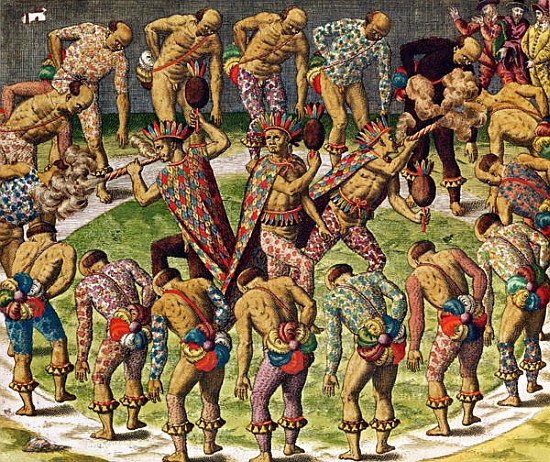 A Barbarian Celebration, from ''Navigatio in Brasiliam Americae'' à Theodore de Bry