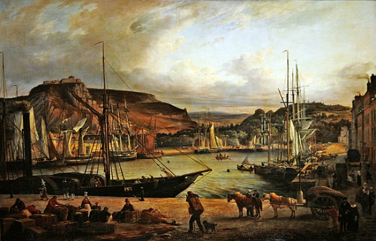 View of the commercial port at Cherbourg à Theodore Deslinieres