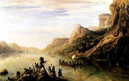 Jacques Cartier (1491-1557) Discovering the St. Lawrence River in 1535 à Théodore Gudin