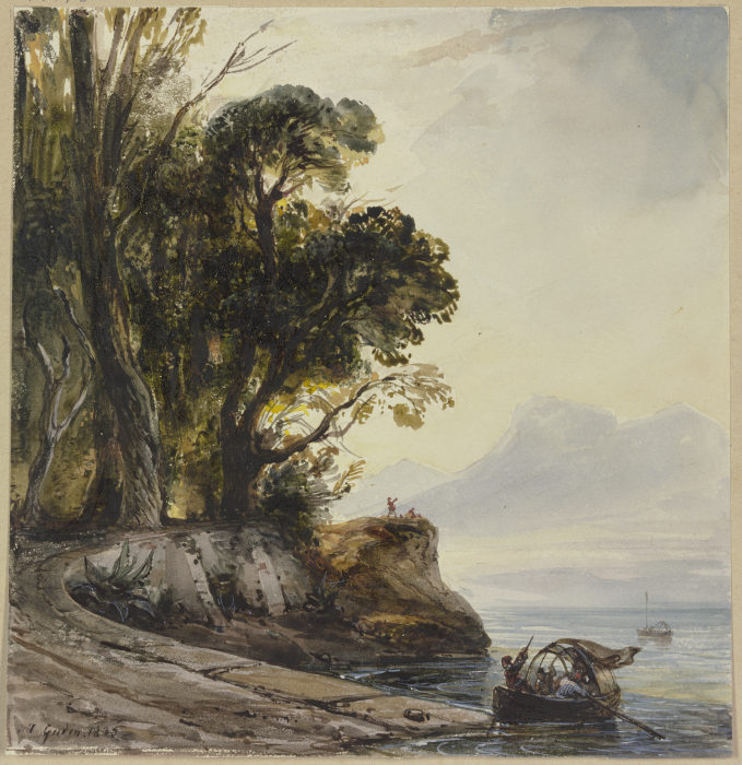 Coastal landscape à Théodore Gudin