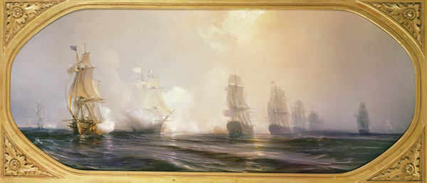 Naval Battle in Chesapeake Bay, 3rd September 1781 à Théodore Gudin