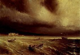 orage dans la baie de Naples à Théodore Gudin