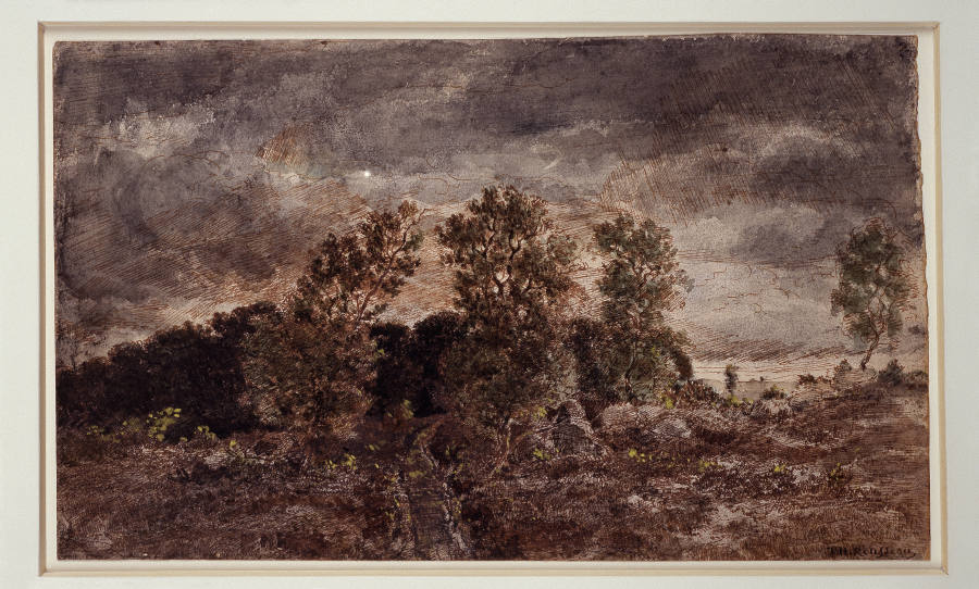 Landscape with thunderstorms à Théodore Rousseau