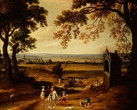 Landscape with Brussels in the distance à Theodore van Heil
