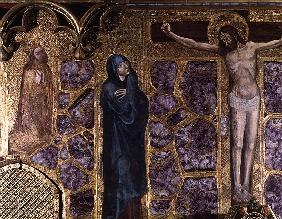 Charles IV (1316-78) at Prayer, the Virgin and Christ of the Cross, from the St. Wenceslas Chapel