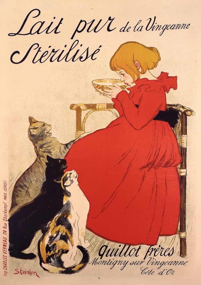 Werbeplakat für sterilisierte Milch à Théophile-Alexandre Steinlen