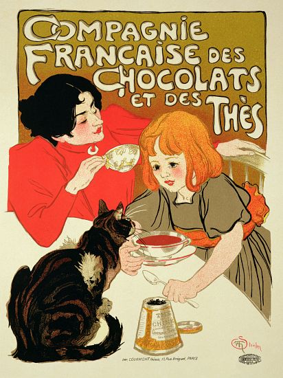 Poster Advertising the French Company of Chocolate and Tea à Théophile-Alexandre Steinlen