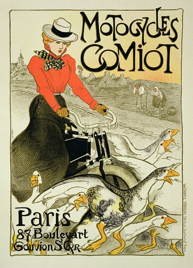 Reproduction of a Poster Advertising Comiot Motorcycles à Théophile-Alexandre Steinlen