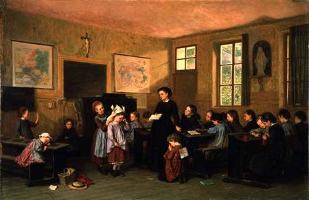 The naughty school children à Theophile Emmanuel Duverger