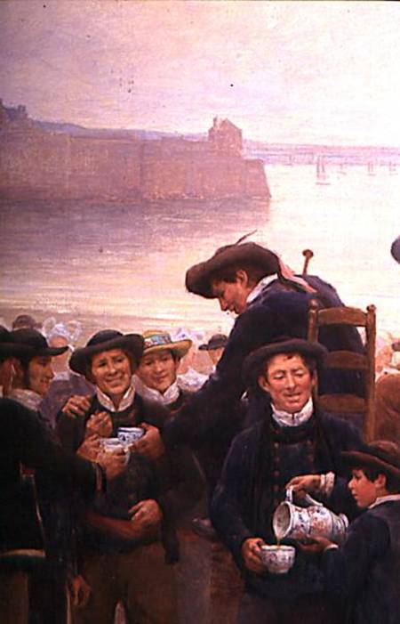 The Pardon in Brittany  (detail) à Theophile Louis Deyrolle