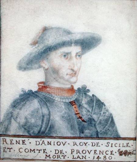 Portrait of Rene I (1409-80) Duke of Anjou à Thierry Bellange