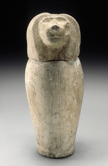 Canopic Jar with Cynocephalous Head à Third Intermediate Period Egyptian