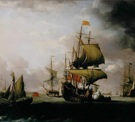 The Royal William returning to England (oil on canvas) à Thomas Allin