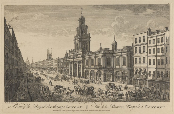View of the Royal Exchange London à Thomas Bowles