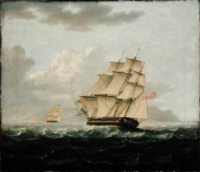 A British Frigate in Pursuit of a French Frigate