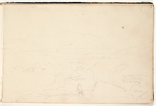Landscape,  (pencil on paper) à Thomas Cole