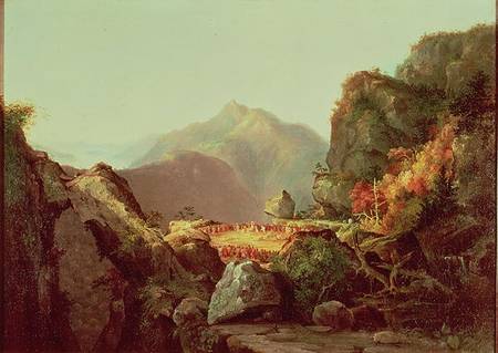 Scene from 'The Last of the Mohicans', by James Fenimore Cooper (1789-1851), pub. 1826 à Thomas Cole