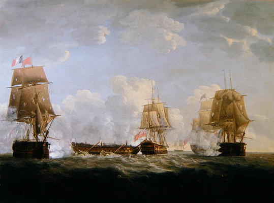 The Glorious First of June, 1794 (oil on canvas) à Thomas Elliott