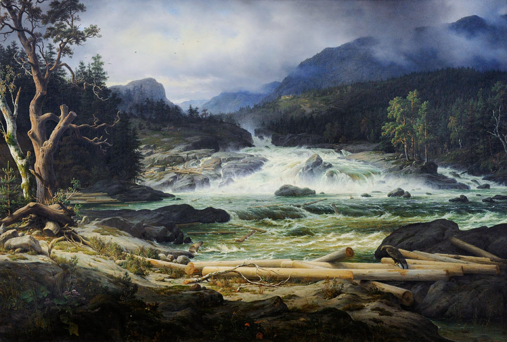 Labrofossen near Kongsberg à Thomas Fearnley