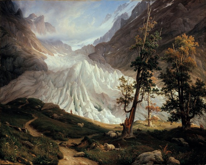 The Lower Grindelwald Glacier à Thomas Fearnley