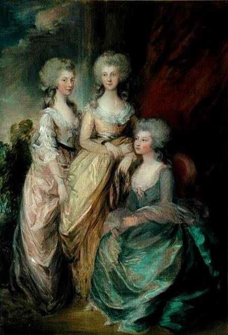 The three eldest daughters of George III: Princesses Charlotte à Thomas Gainsborough