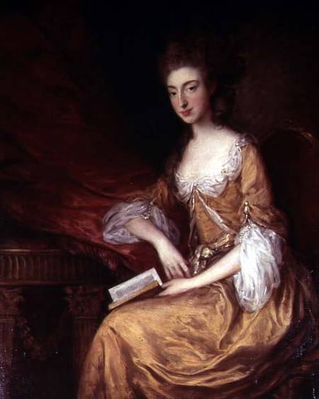 Portrait of a Lady with a Book à Thomas Gainsborough