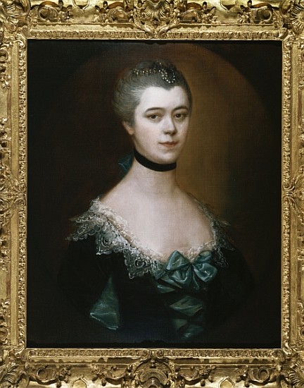 Portrait of the Countess of Sussex, bust length, in a blue dress with black facings à Thomas Gainsborough