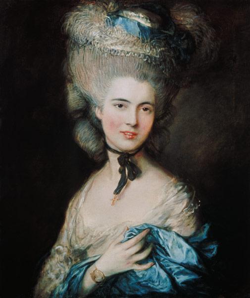 Une dame en bleu (Portrait de la Duchesse de Beaufort)