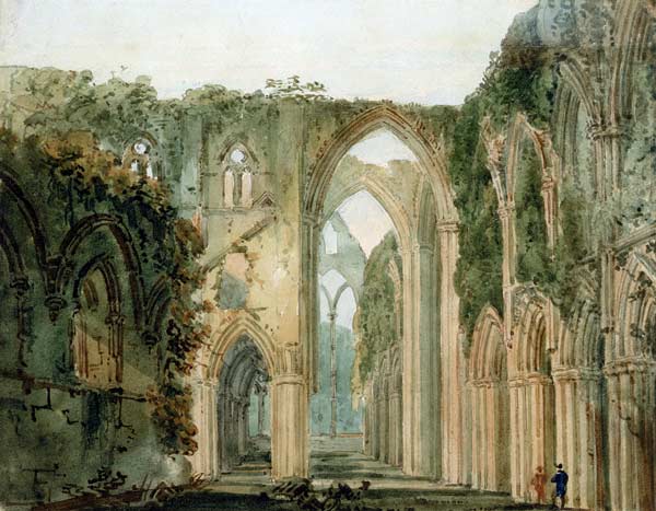 Interior of Tintern Abbey à Thomas Girtin