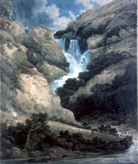 The Gorge of Watendlath with the Falls of Lodore à Thomas Girtin