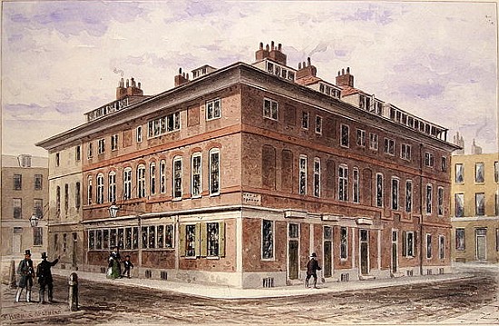 Old House in New Street Square, bequeathed by Agar Harding to the Goldsmith''s Company, pulled down  à Thomas Hosmer Shepherd