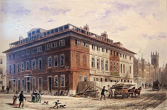 Old House in New Street Square, South East Front à Thomas Hosmer Shepherd