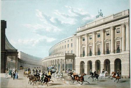 The Quadrant, Regent Street, from Piccadilly Circus, published by Ackermann à Thomas Hosmer Shepherd