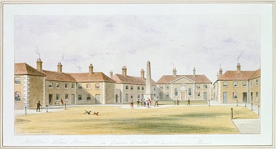 View of Charles Hopton''s Alms Houses à Thomas Hosmer Shepherd