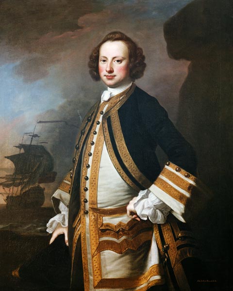 Sir George Pocock (1706-92) 1760 (oil on canvas) à Thomas Hudson
