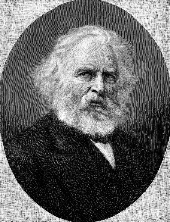 Portrait of the Poet Henry Wadsworth Longfellow (1807-1882) à Thomas Johnson