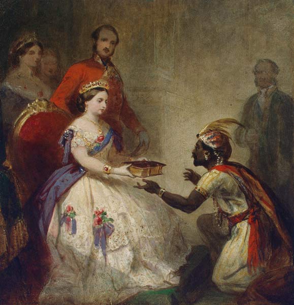 Queen Victoria Giving the Bible to an African Chief à Thomas Jones Barker
