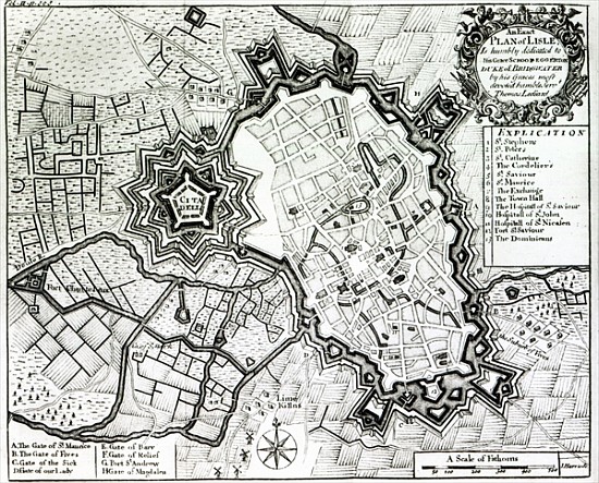 Plan of Lisle à Thomas Lediard