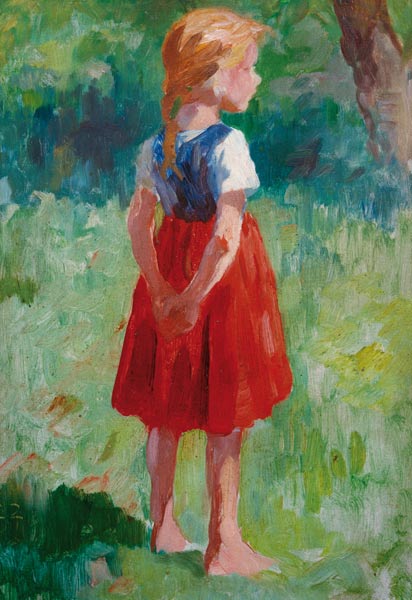 Mädchen mit rotem Rock à Thomas Ludwig Herbst