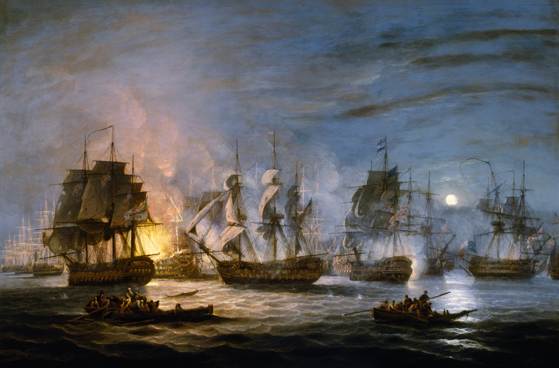 The Battle of the Nile à Thomas Luny