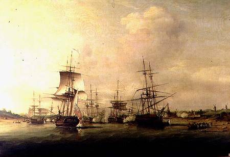 Action off the coast of France à Thomas Luny