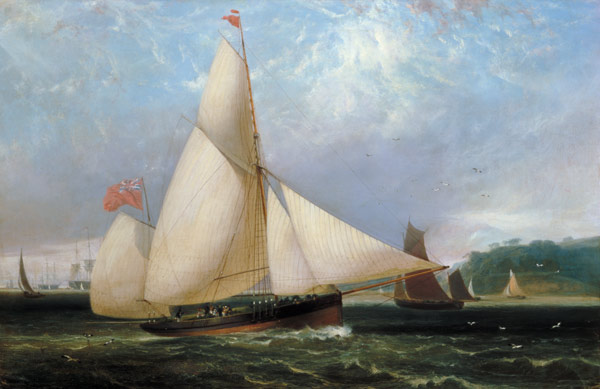 The 12th Duke of Norfolk's Yacht 'Arundel' (oil on canvas) à Thomas Luny