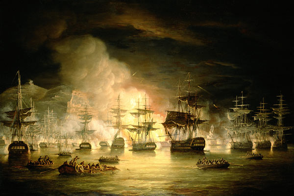 Bombardment of Algiers, August 1816 à Thomas Luny