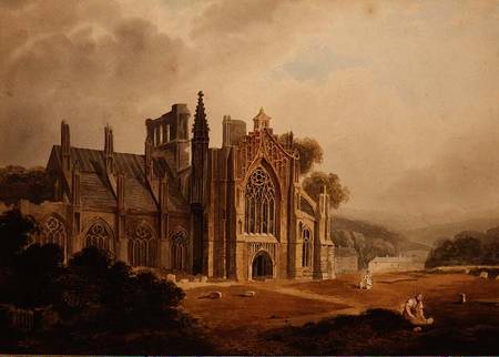 Melrose Abbey, Roxburghshire à Thomas Miles Richardson l'Ancien