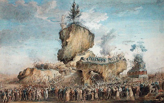 Festival of the Supreme Being at the Champs-de-Mars, 20 Priarial An II (8th June 1794) (pastel, goua à Thomas Naudet